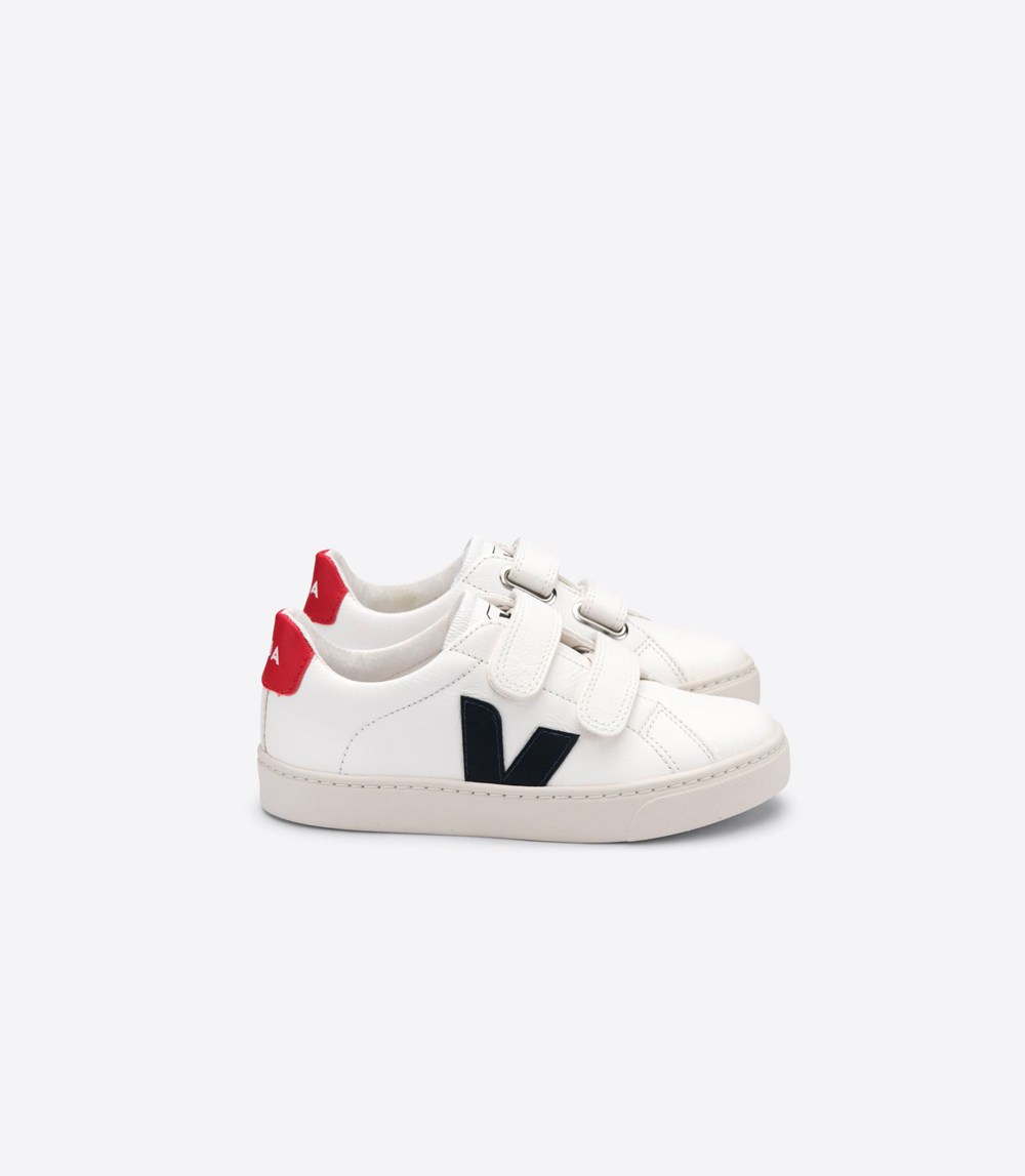 Tenis Veja Niños - Esplar Velcro Chromefree - Blancos - 264CAJSRK